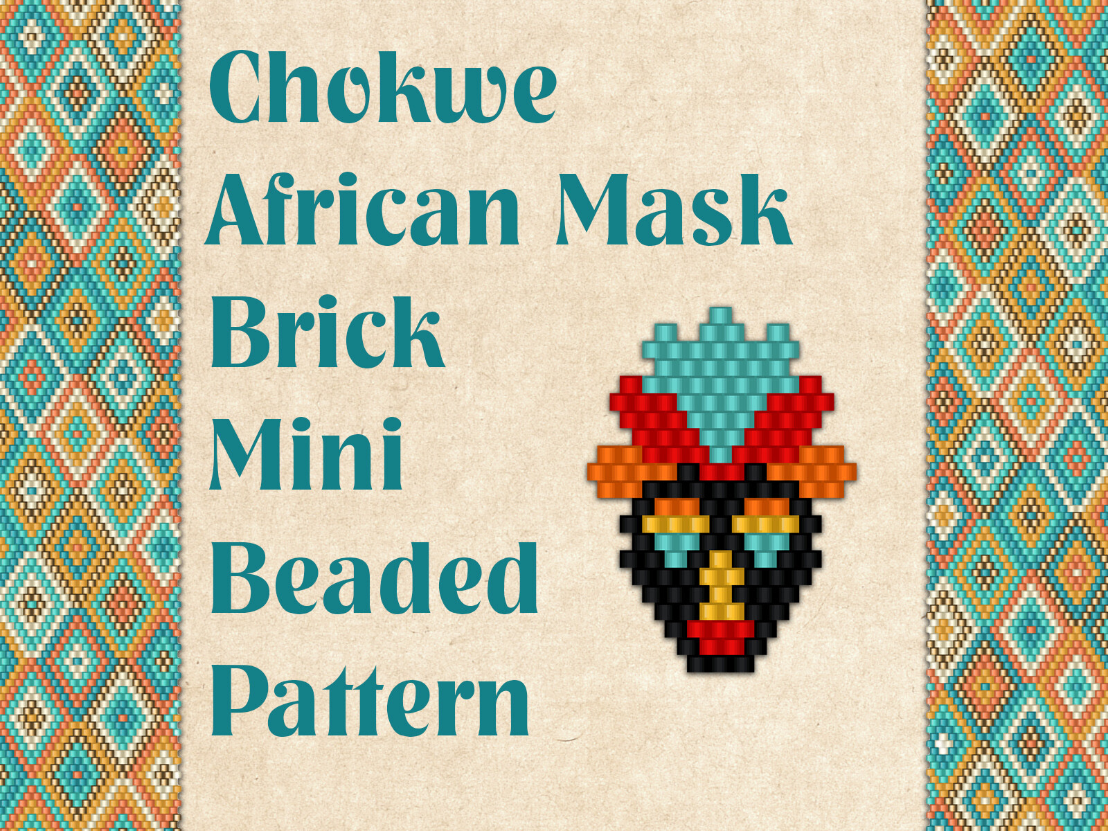 Beaded Chokwe African Mask