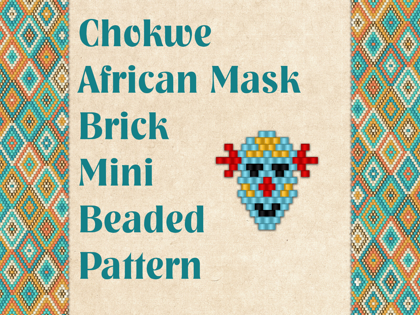 Beaded Chokwe African Mask
