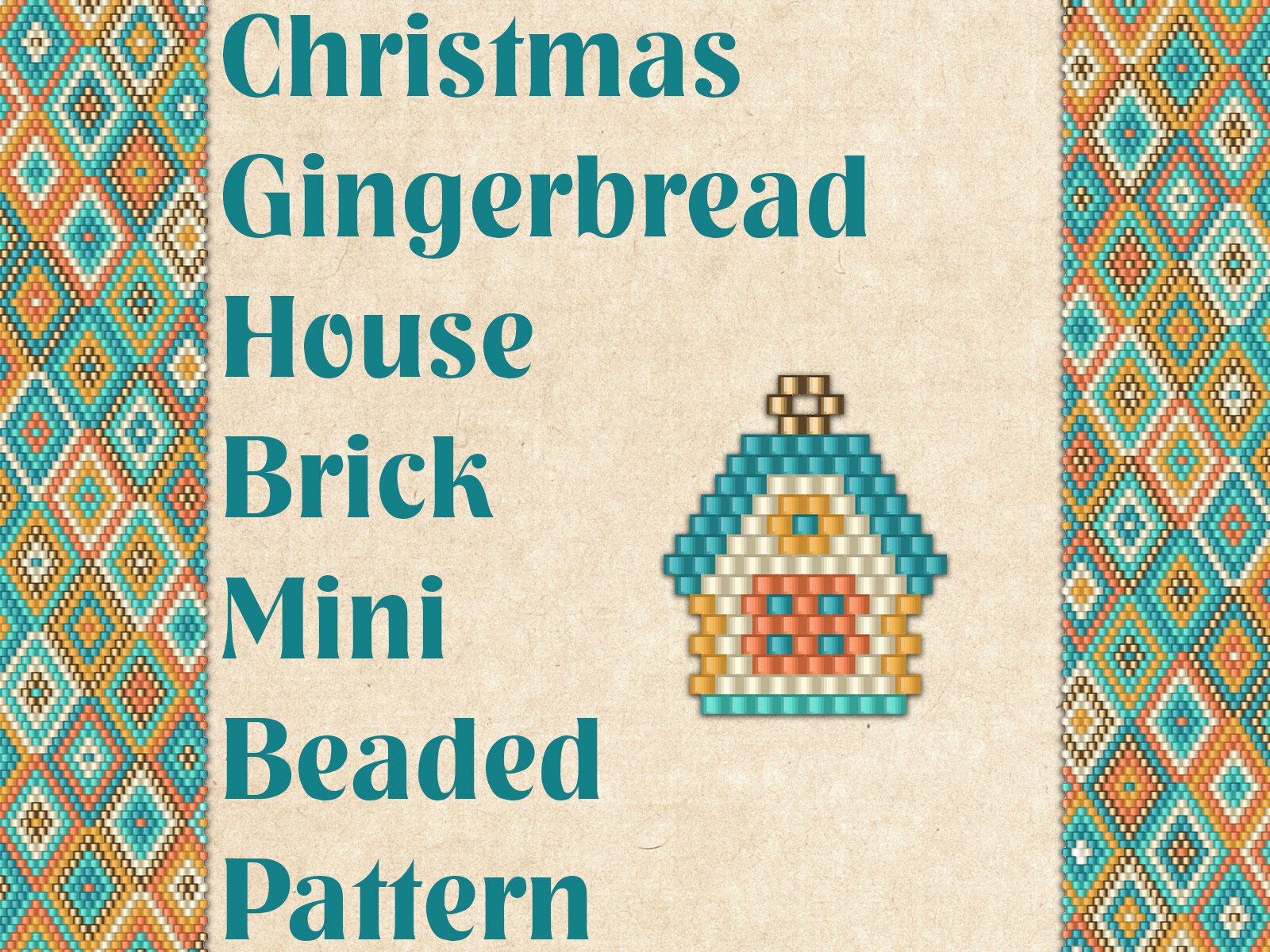 Beaded Christmas Gingerbread House