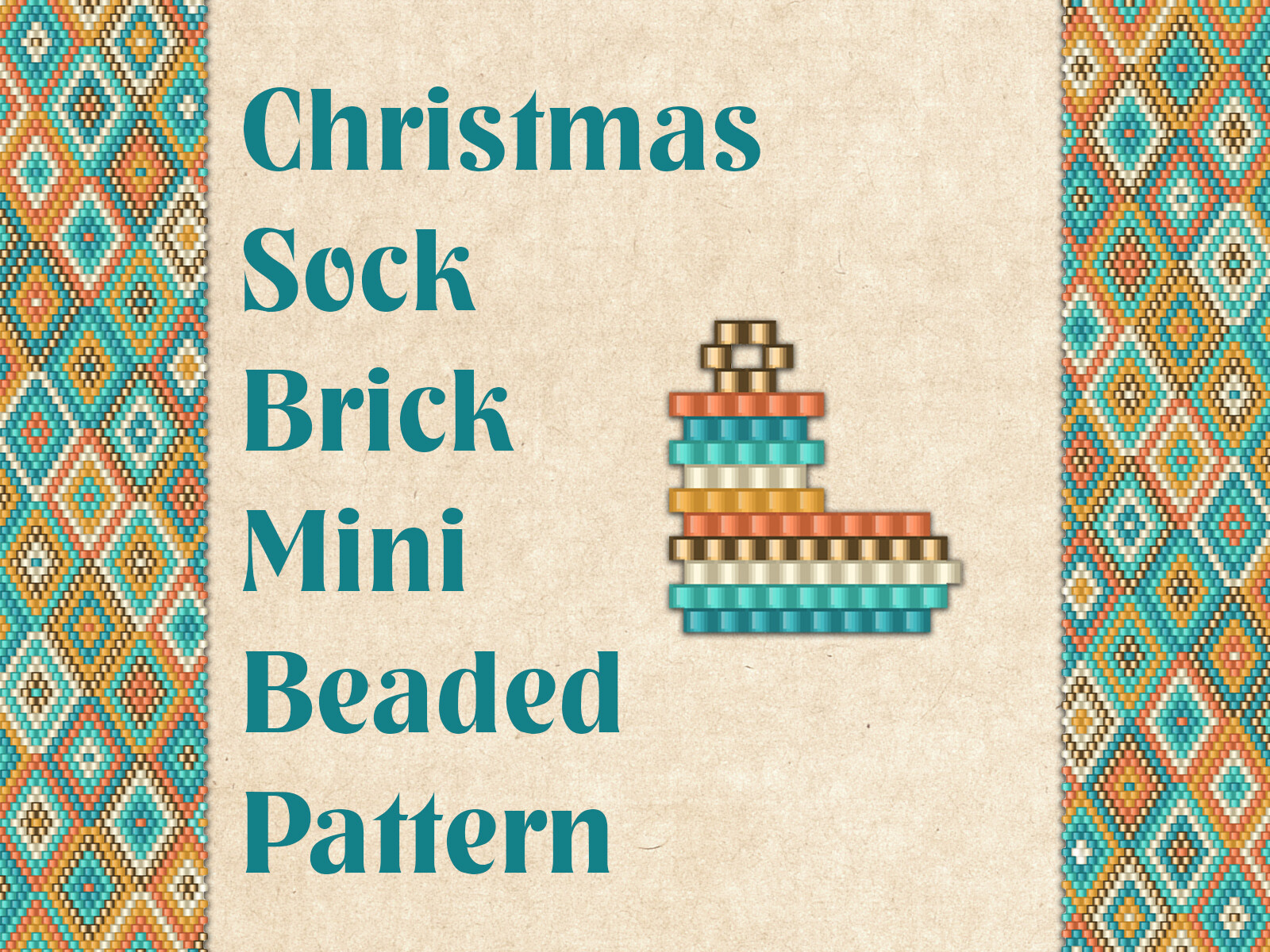 Beaded Christmas Sock