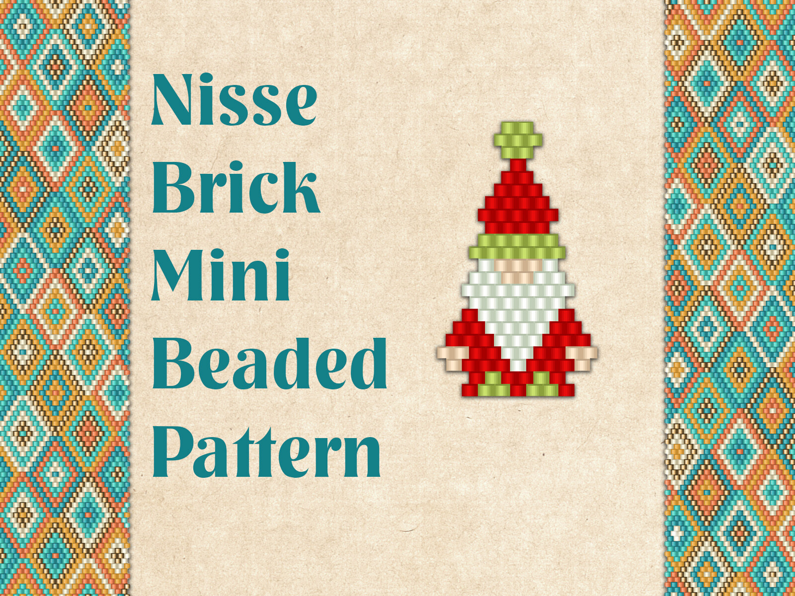 Beaded Nisse Gnome Dwarf