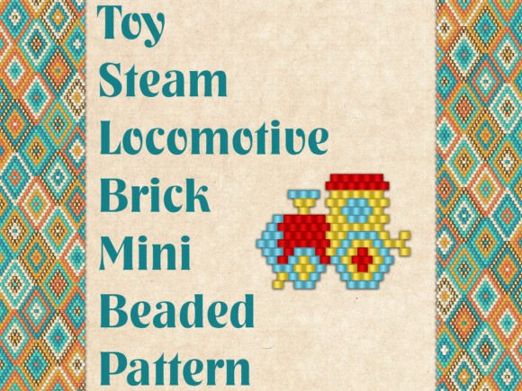 Beaded Toy Steam Locomotive