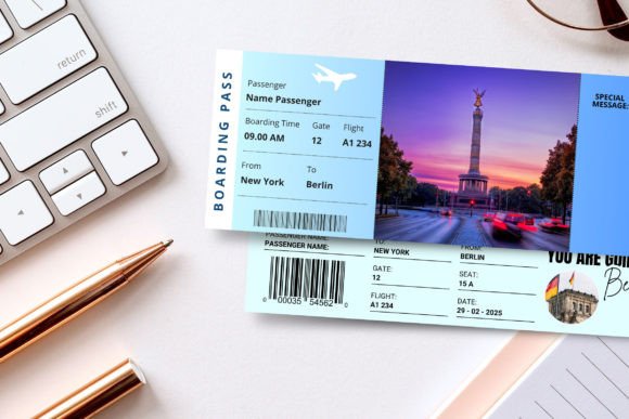 Berlin Trip Surprise Gift Ticket Canva