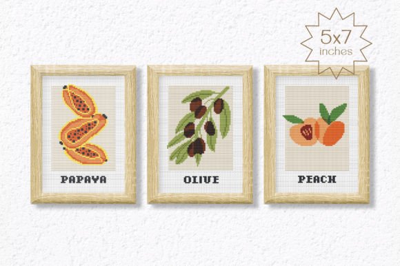 Fruits Summer Cross Stitch Patterns PDF