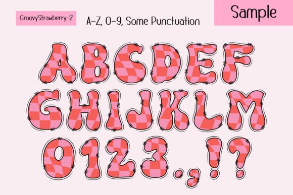 Groovy Strawberry Font PNG with transparent background - Preview 3