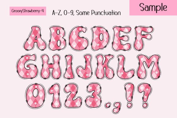 Groovy Strawberry Font PNG with transparent background - Preview 5