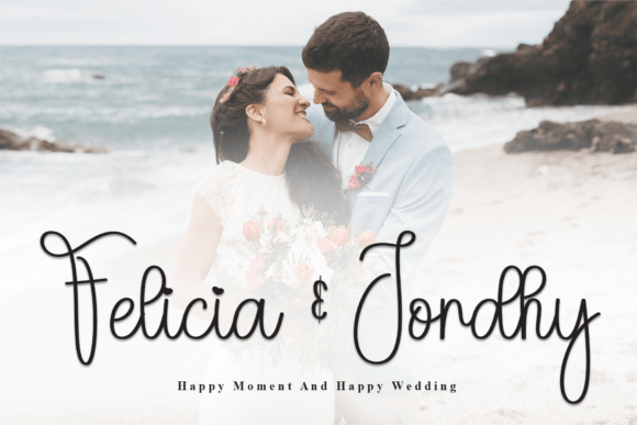 Happy Wedding Font - Preview 1