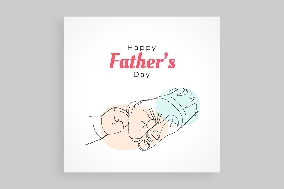 Happy Father's Day with Dad and Child