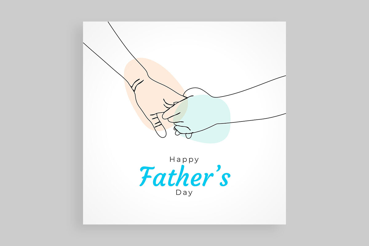 Happy Father's Day with Dad and Child