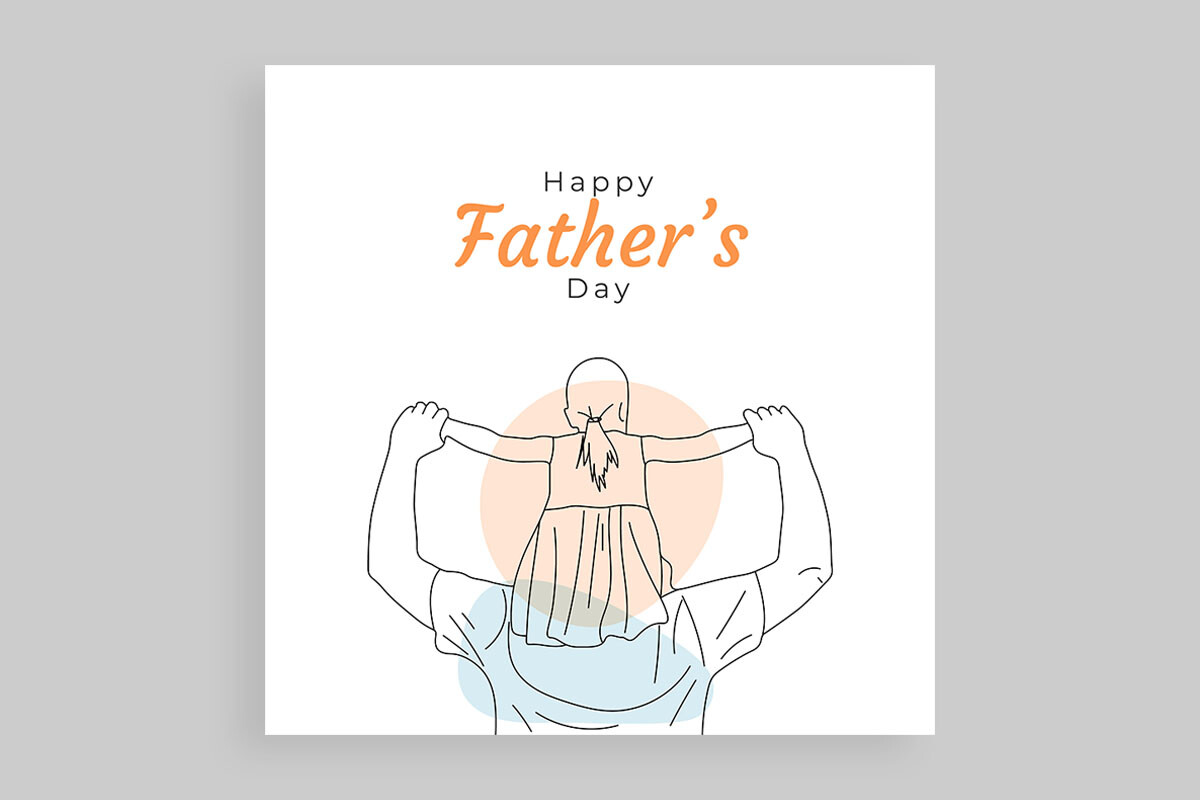 Happy Father's Day with Dad and Child