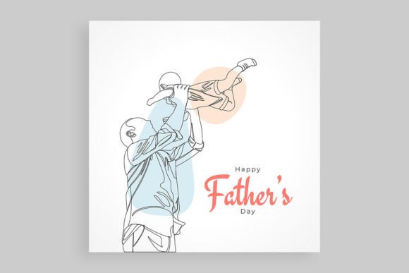 Happy Father's Day with Dad and Child