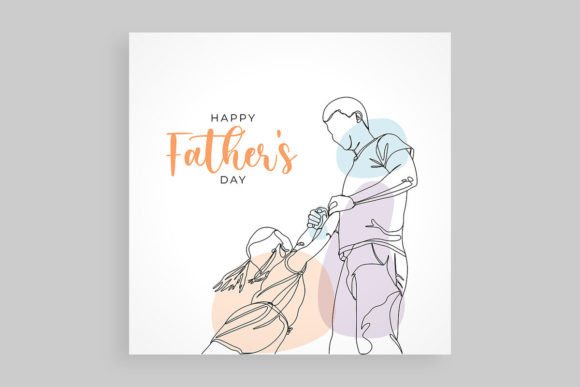 Happy Father's Day with Dad and Child