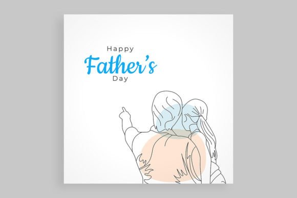 Happy Father's Day with Dad and Child