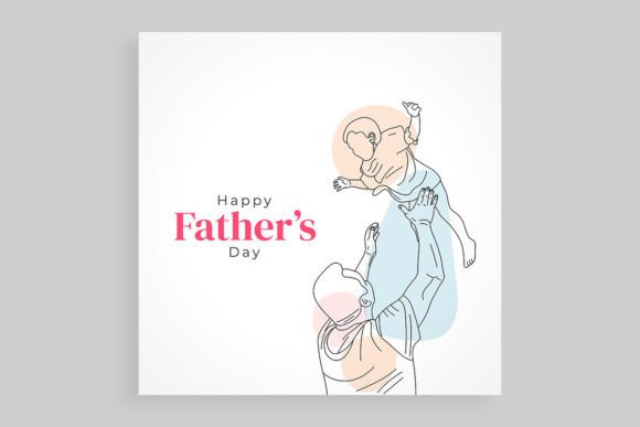 Happy Father's Day with Dad and Child