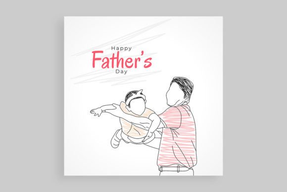 Happy Father's Day with Dad and Child