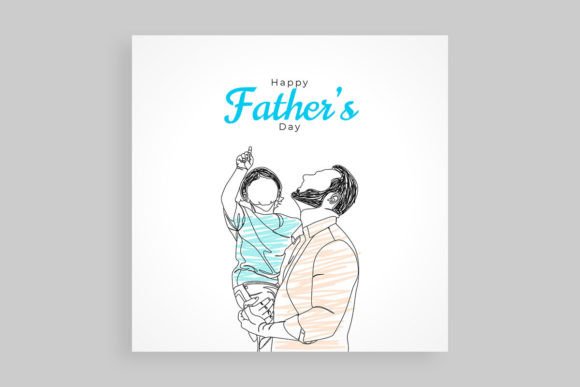 Happy Father's Day with Dad and Child
