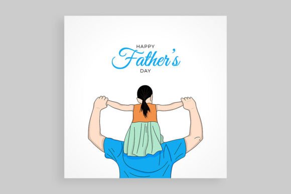 Happy Father's Day with Dad and Child
