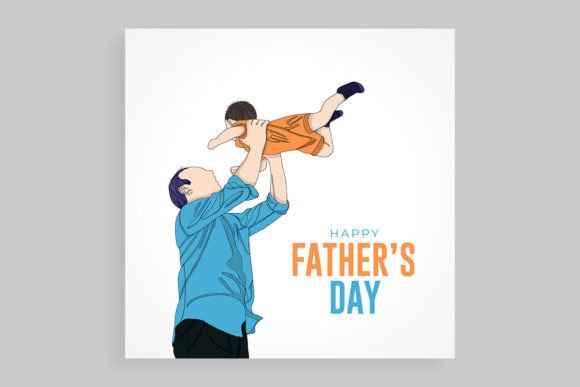 Happy Father's Day with Dad and Child