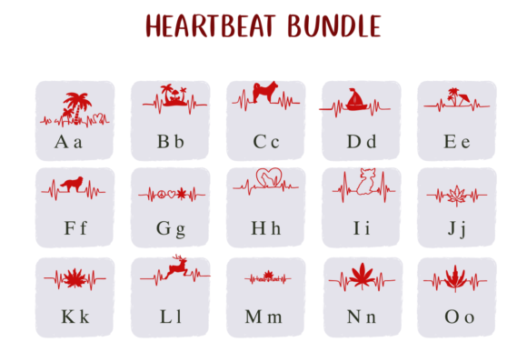 Heartbeat Bundle Font - Preview 1