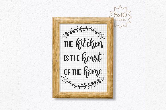 Kitchen Cross Stitch Pattern PDF Quote