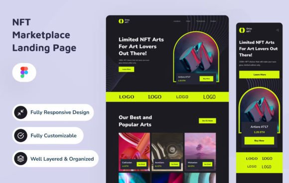 NFT Marketplace Landing Page