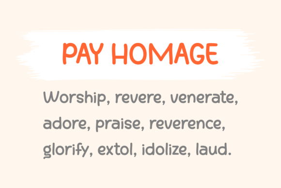 Pay Homage Font PNG with transparent background - Preview 3