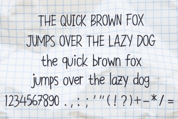Pencil Note Font PNG with transparent background - Preview 4