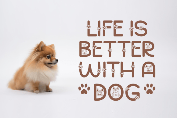 French Bulldog Font Font PNG with transparent background - Preview 1