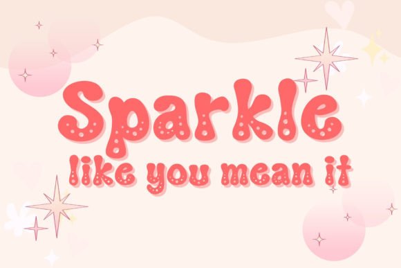 Retro Rainbow Font PNG with transparent background - Preview 3