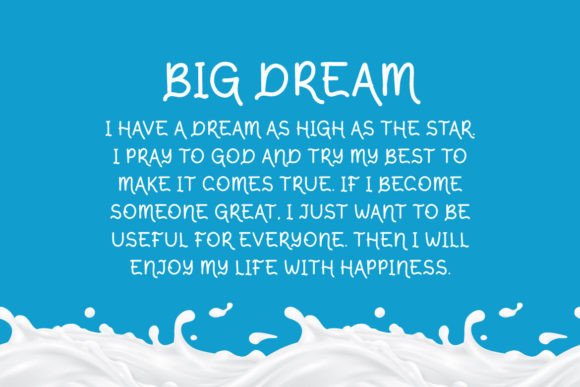 Reymilk Font font preview - 2