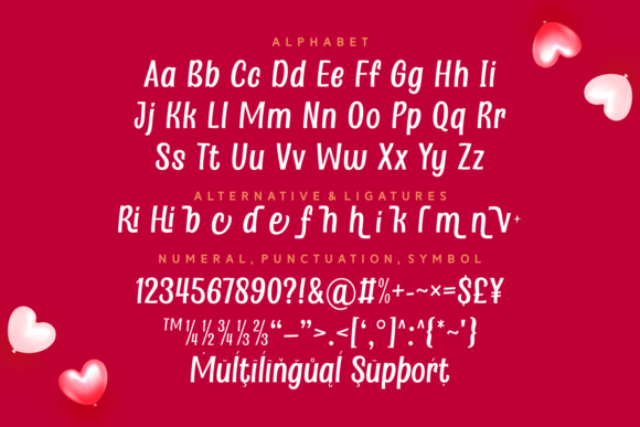 Rianty Lovena Font PNG with transparent background - Preview 4