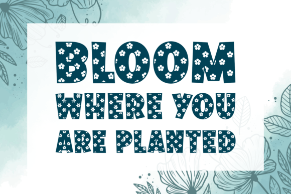 Sealy Bloom Font PNG with transparent background - Preview 1