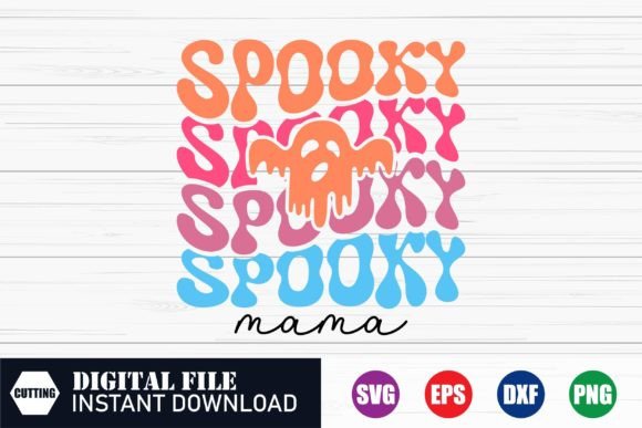 Spooky mama wave, mama svg, halloween