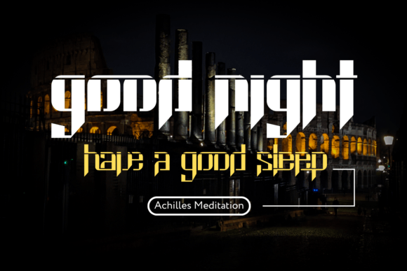 Achilles Meditation Font - Preview 1