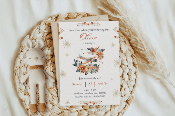 Airplane Birthday Invitation Template