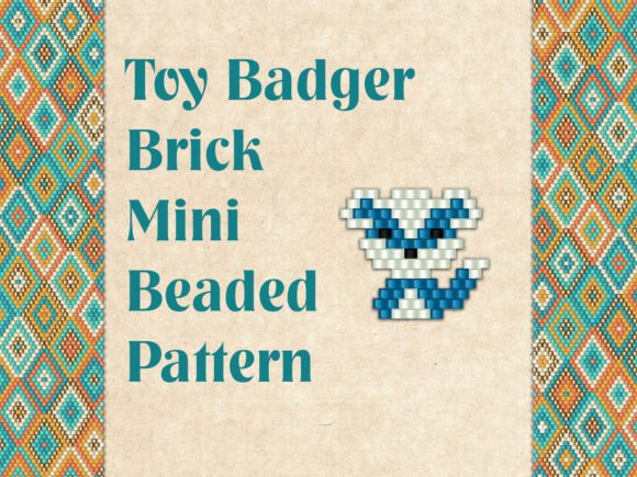 Beaded Toy Badger