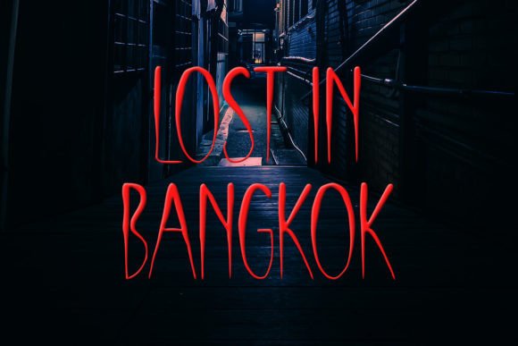Bloody Hand Font PNG with transparent background - Preview 3