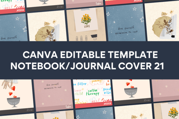 Beginner-friendly Canva notebook front cover templates