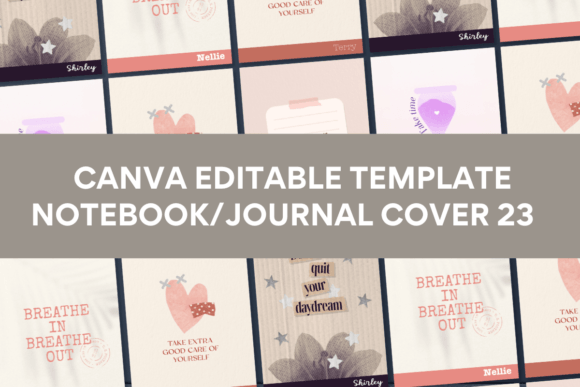 Notebook cover templates compatible with a free Canva account