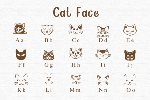Cat Face Font - Preview 1