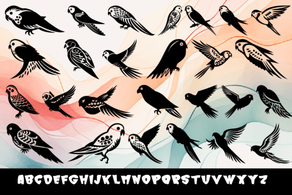 Cute Bird Font - Preview 1