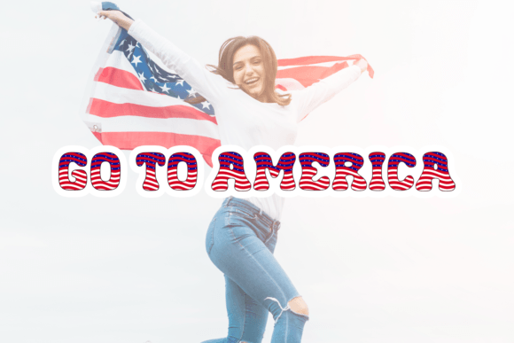 Friendly America Font PNG with transparent background - Preview 1