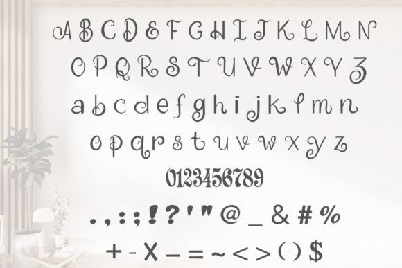 Modern Cute Font PNG with transparent background - Preview 1