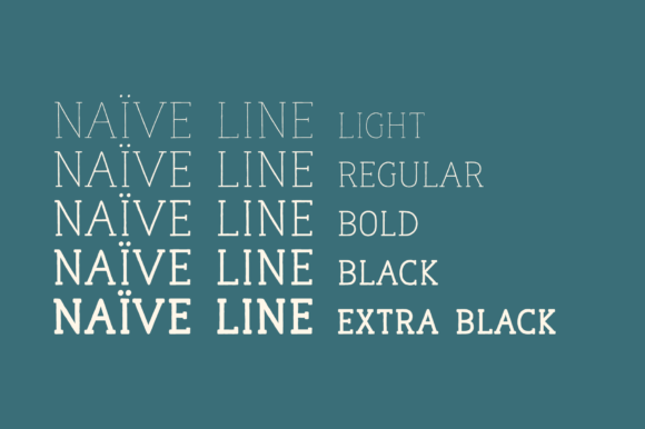 Naive Line Font PNG with transparent background - Preview 1