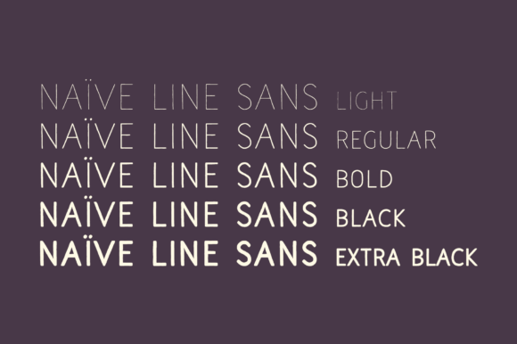 Naive Line Sans Font PNG with transparent background - Preview 1