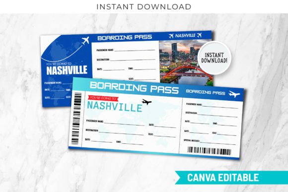 Nashville Trip Surprise Gift Ticket