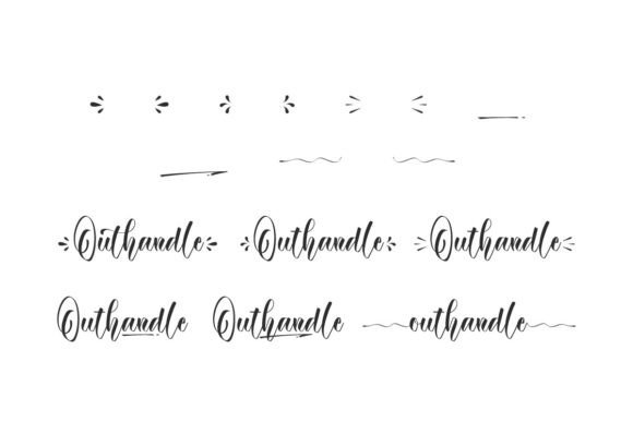 Outhandle Font PNG with transparent background - Preview 6