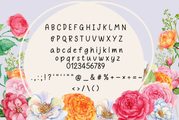 Roses Font PNG with transparent background - Preview 1