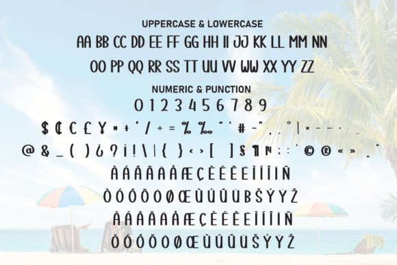 Simple Vacation Font PNG with transparent background - Preview 6