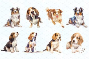 Watercolor Dog Breeds Clipart Svg Bundle Graphic by ArtCursor ...